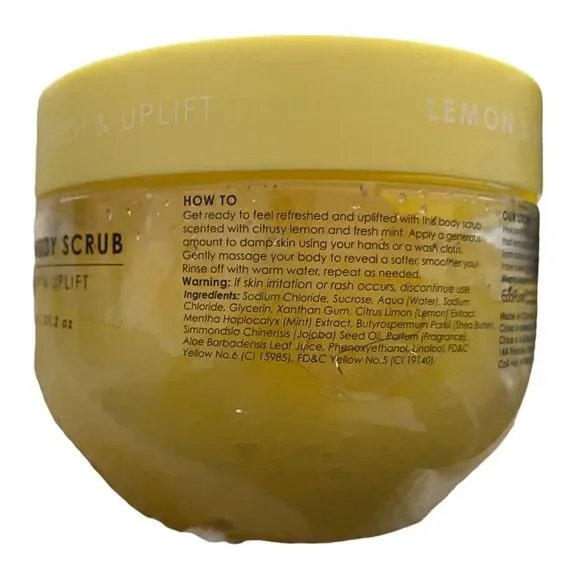 Ciroa Lemon & Mint Sugar Body Scrub Refresh & Uplift 21.2oz - Picture 5 of 5
